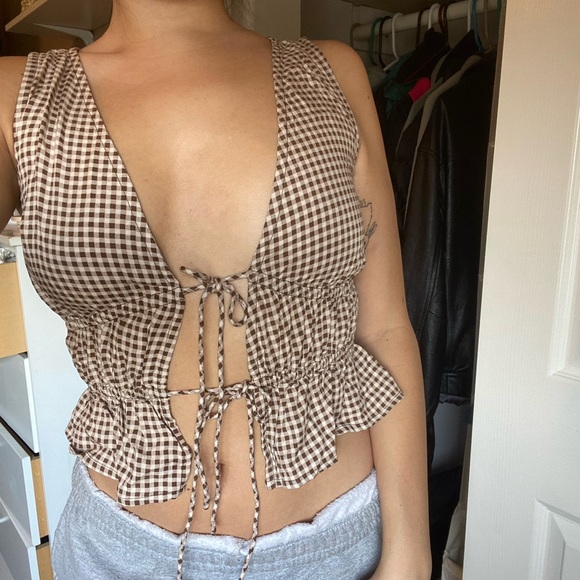 Motel rocks gingham sleeveless top - Picture 3 of 4